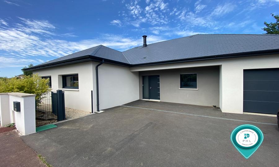 MAISON NEUVE DE PLAIN-PIED, 4 PIECES  DE 111 M² HABITABLE AVEC GARAGE SUR TERRAIN CLOS DE 518 M²