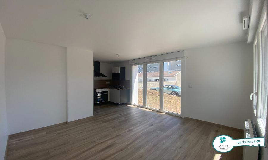 CAEN RIVE DROITE APPARTEMENT 2 PIECES AVEC JARDIN ET PLACE DE PARKING PRIVATIVE