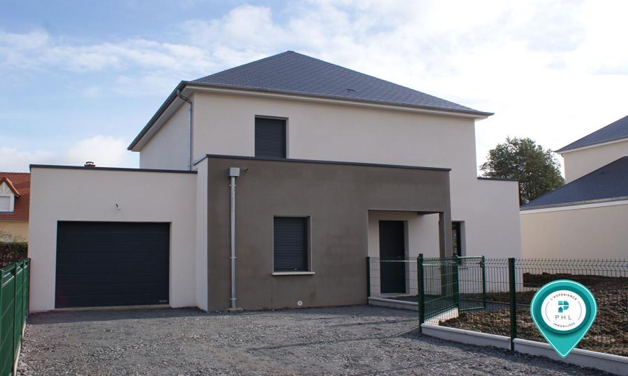 A MERVILLE-FRANCEVILLE, MAISON 6 PIÈCES 123 M² AVEC TERRASSE ET GARAGE SUR UN TERRAIN COS ET ARBORE DE 461 M²