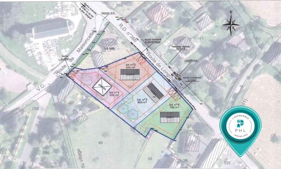 TERRAIN A BATIR VIABILISÉ HORS LOTISSEMENT, 696 M² SUR VACOGNES-NEUILLY